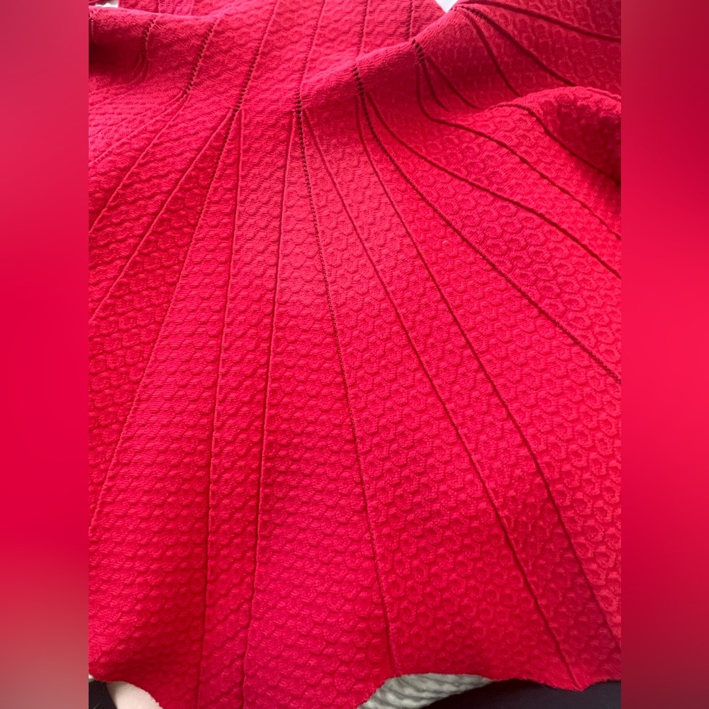 WINTER SALE! Cute & Flirty Jonathan Simkhai Off Shoulder Pointelle Red Dress XS - Picture 6 of 15